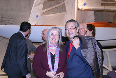Maite Fandos, presidenta de la Fundació Barcelona Olímpica i Luís Conde, president del Saló Nàutic