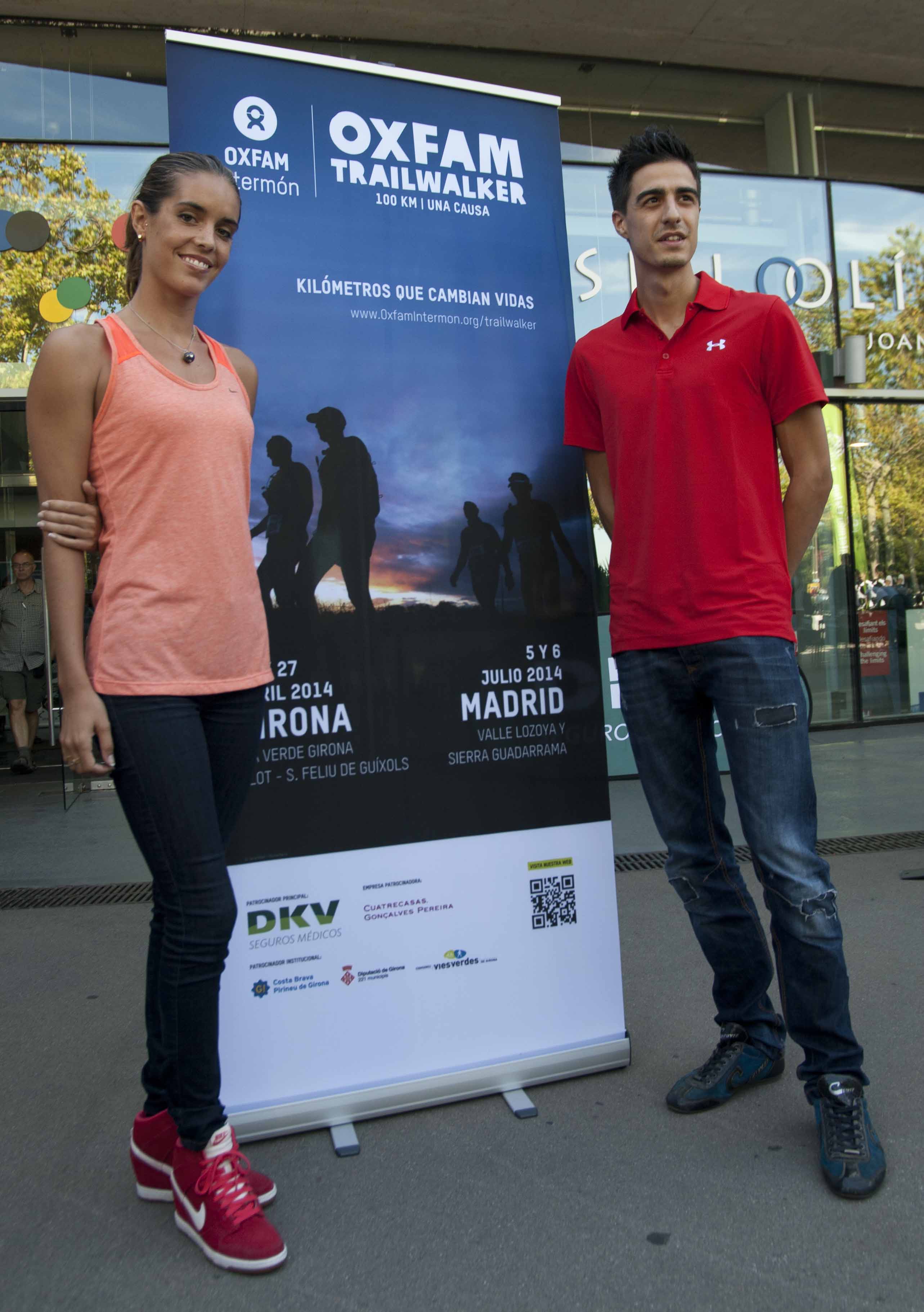 Ona Carbonell i Joel González a la presentació de la Trailwalker 2014