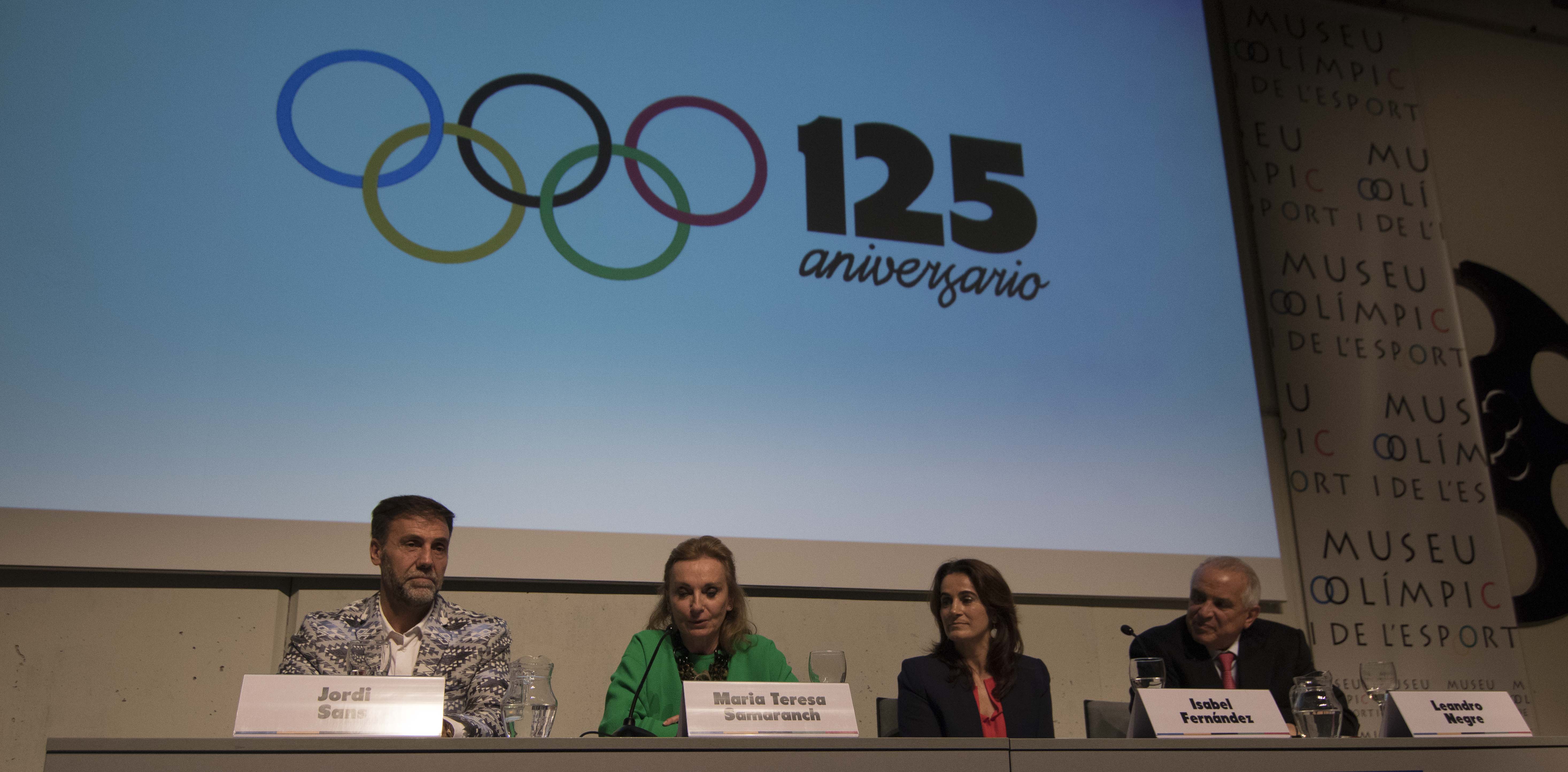 IOC125Aniversary MuseuOlimpic Sans Samaranch Isabel Fernandez Leandre Negre