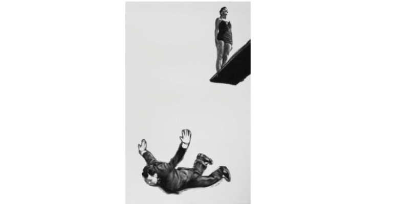 1er Premio: "Salto al vacío II: Montserrat Mechó vs Yves Klein". Amalia Belén Mazuecos